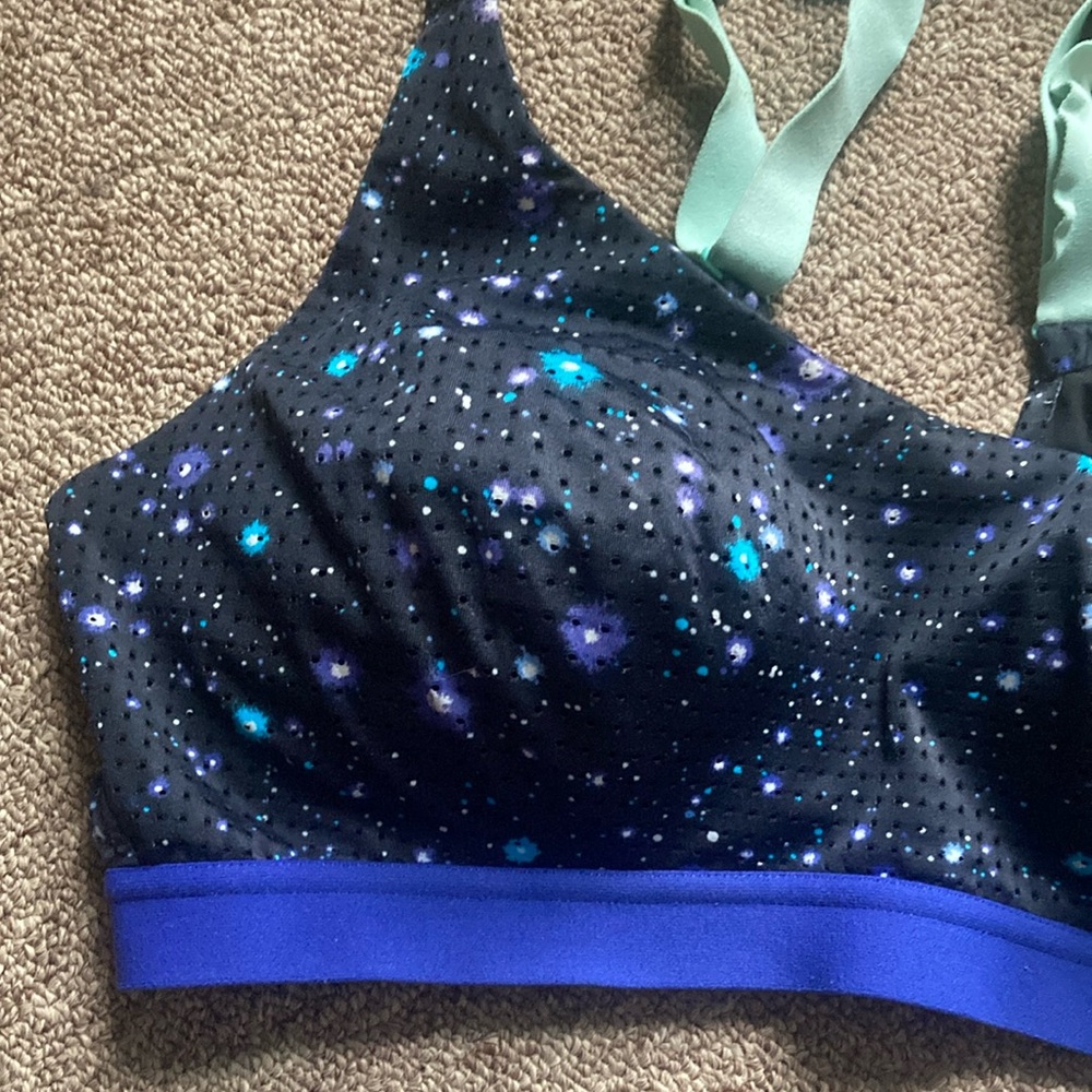 VSX Sport Black and Blue Sports Bra - Picture 6 of 10